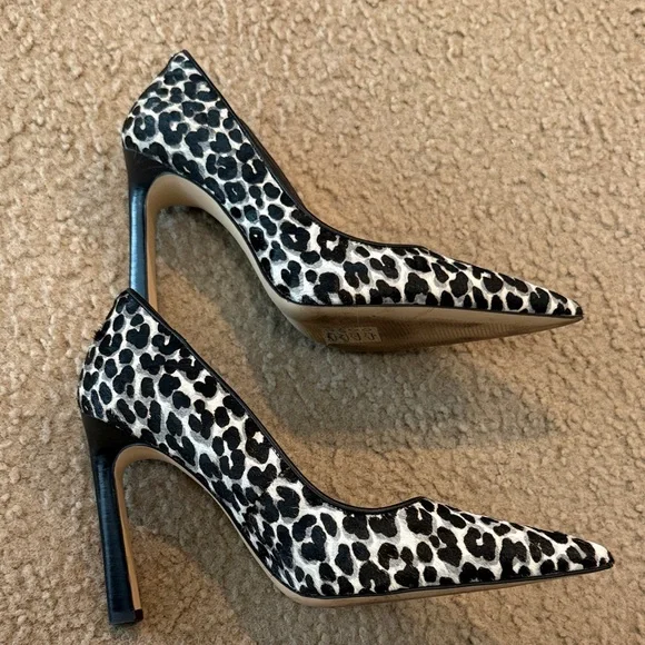 Michael Kors Leopard Print Heels in Black and White - Picture 6 of 8